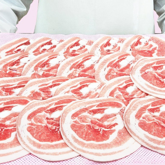 문경쑥돈 1+등급 대패삼겹 냉동삼겹 꽃삼겹살 서초갈비 구이용, 500g, 1개