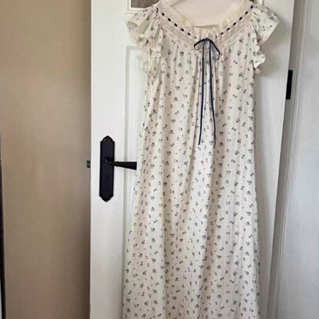 여름 반팔 롱원피스 잠옷 예쁜 홈드레스