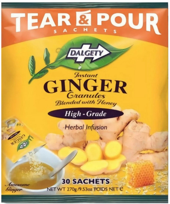 DALGETY 달게티 허니 앤 진저티 과립형 생강차, 30개입, 9g, 1세트