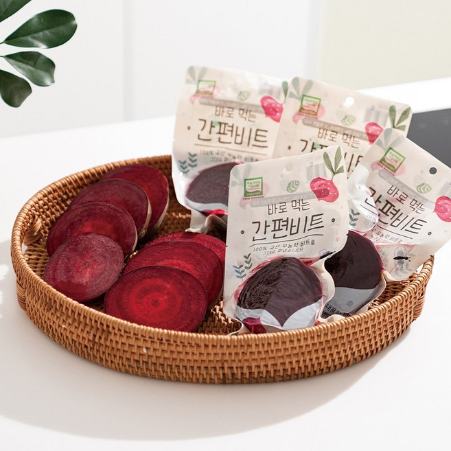 간편비트(제주 무농약 찐비트) HACCP 인증 자연시간 손질없이 바로먹는 찐레드비트, 5개, 130g