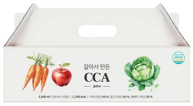 갈아서 만든 걸쭉한 스무디 과채 CCA 주스, 30개, 100ml - 쿠팡
