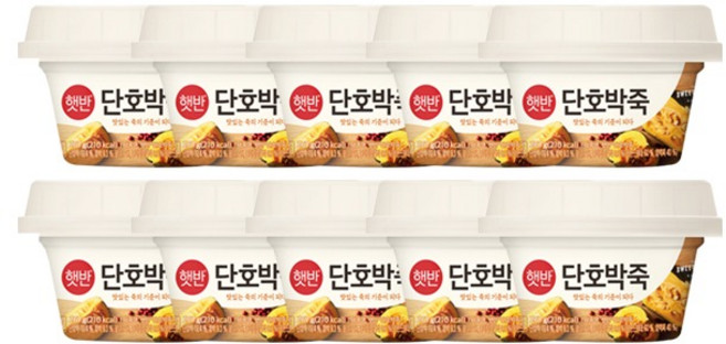 비비고 단호박죽, 280g, 10개