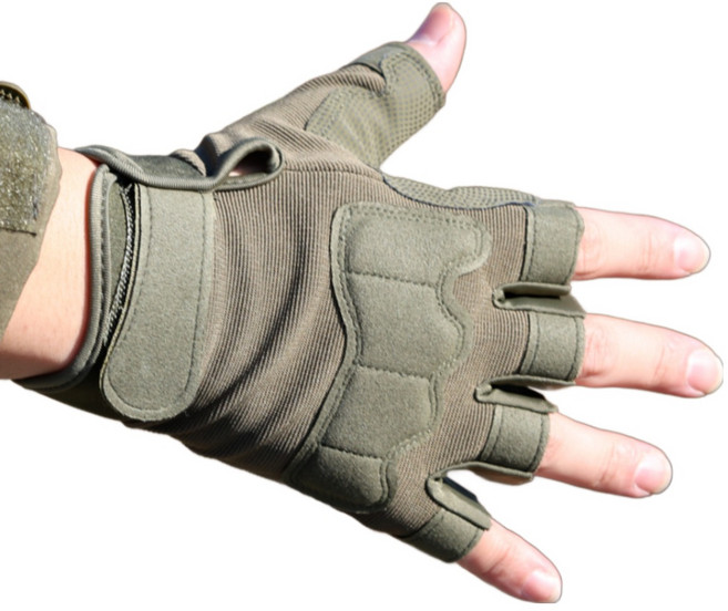 [워키트] 국방색 택티컬 반장갑 전술 등산 아웃도어 서바이벌 군용 장갑