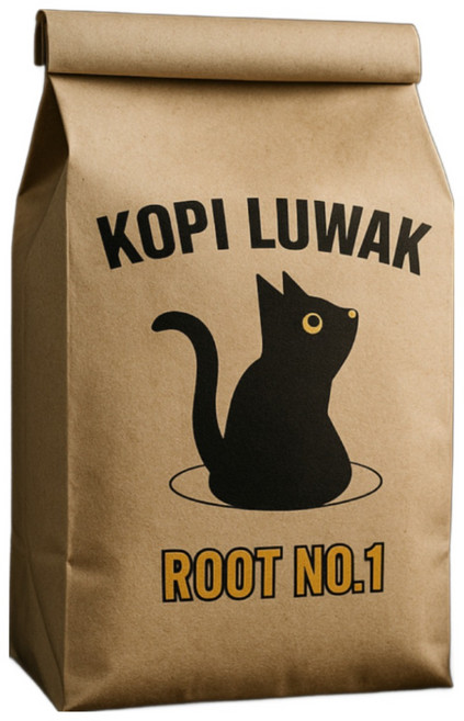 루트 비건 저카페인 사향고양이 루왁커피 원두, 1개, 200g, 핸드드립