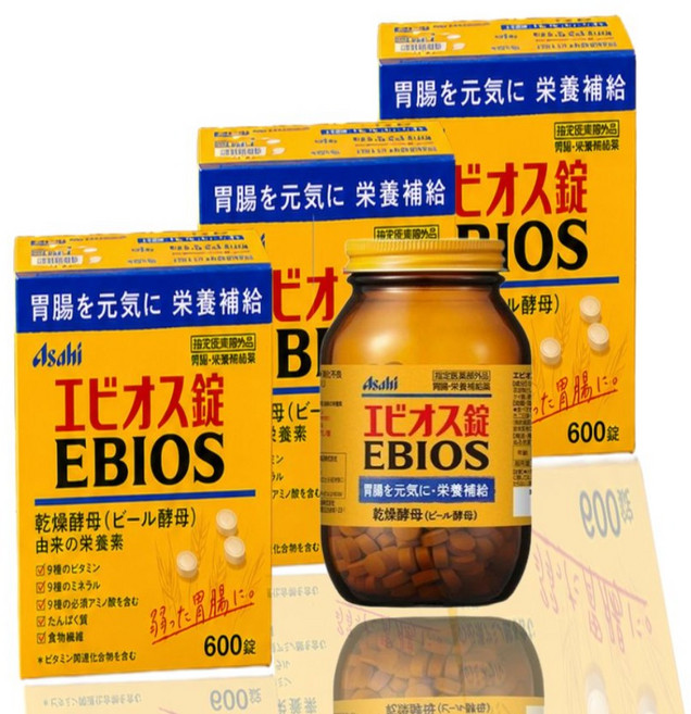 파워라이프 아사히(Asahi) 에비오스 맥주 효모 3개 [일본항공직구]