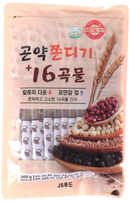 The무라 쫀득하고 고소한 16곡물 곤약 쫀드기, 20g, 60개