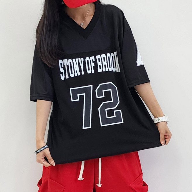 디디댄스 브이넥 72 배색 반팔 댄서 줌바닷컴 방송댄스의상 에어로빅복 단체복 무대의상 줌바복 댄스