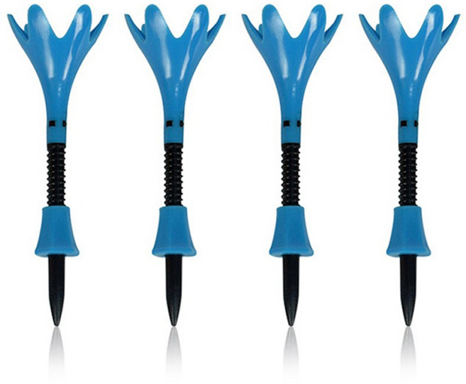 아띠꼴로 장타 나선형 높이조절 골프티 티샷 티꽃이 2개, 블루, 4개