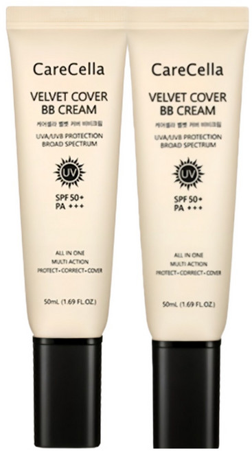 1+1[GCOOP]최신정품 지쿱 케어셀라 벨벳 커버 비비크림 /자외선차단 미백 주름개선 3IN1 BB크림 지쿱비비크림, 내츄럴 베이지, 50ml, 2개