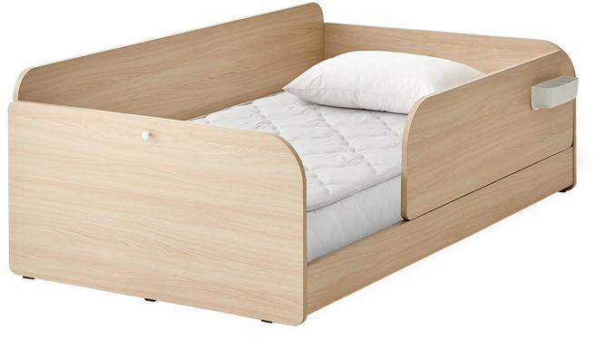 한샘 샘키즈 슈퍼싱글침대 SS 데이베드+안전가드 140cm+샘키즈 알러지케어 매트리스 SS, 라이트메이플(B)
