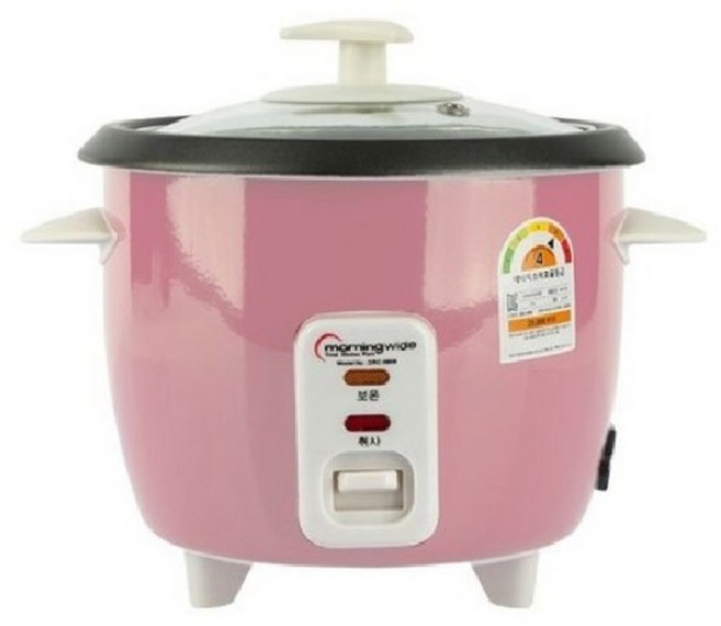 대웅모닝컴 베스트 미니 전기밥솥 1-3인용 취사 보온 찜기 기능, 핑크