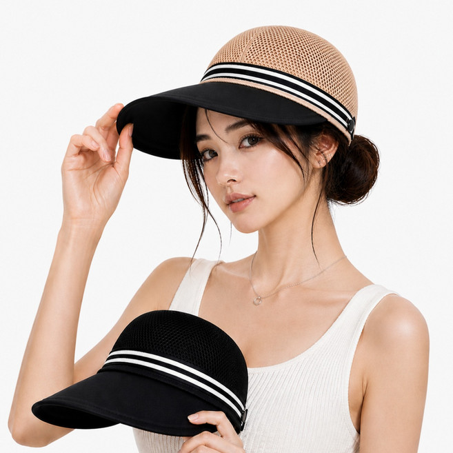 COAPE 배색 메쉬 버킷햇 챙넓은 여름모자