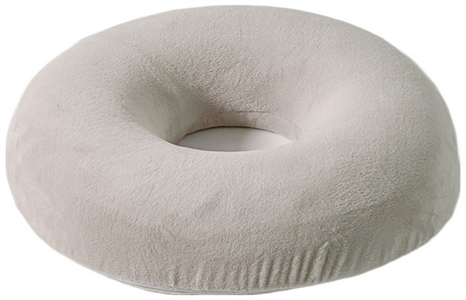 슬립스파 라텍스 도넛 방석 치질 회음부 원형 임산부 산모 꼬리뼈 쿠션, 라텍스방석+그레이커버, 1개