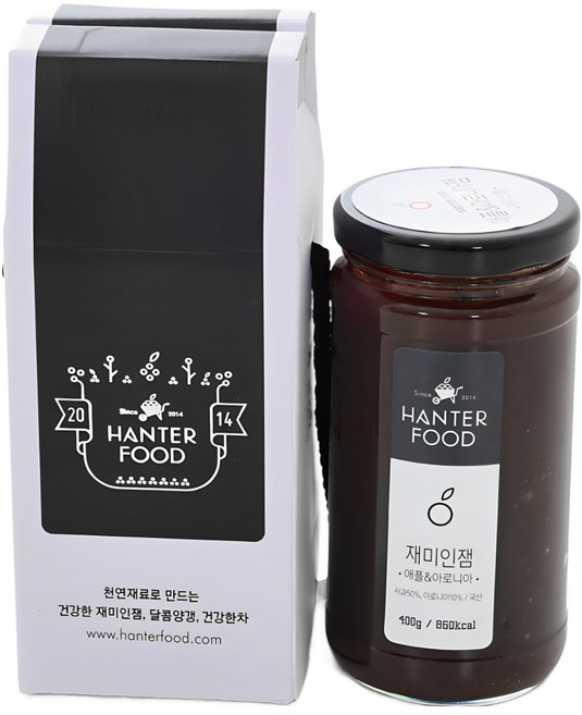 한터식품 국내산 수제 무설탕 사과&아로니아잼 400g, 1개