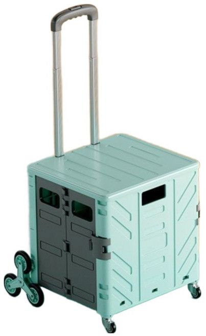 HAM 다용도 특대용량 접이식 카트 4바퀴/8바퀴 쇼핑 핸드카트 폴딩카트 덮게포함, 민트 4바퀴75L, 1개