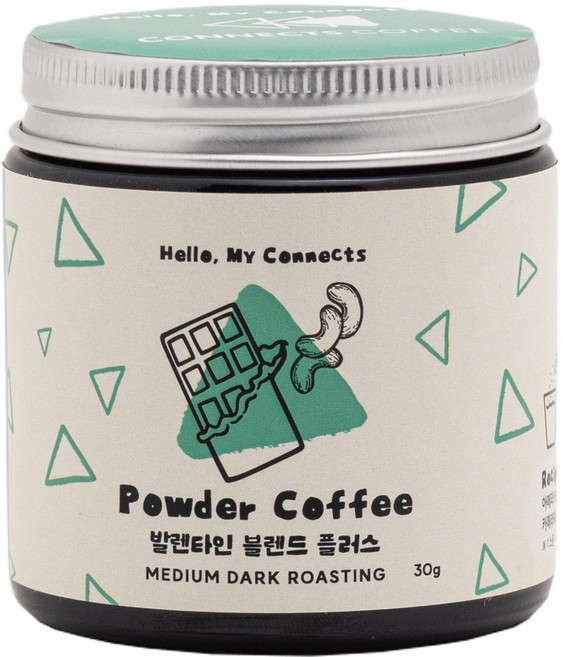 커넥츠커피 크래프트 발렌타인 에스프레소 파우더 커피, 1개, 1개입, 30g