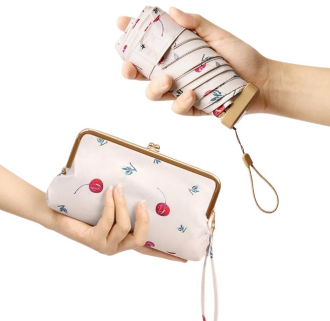 코이체 6단 슬림 초미니 양우산 파우치 포함