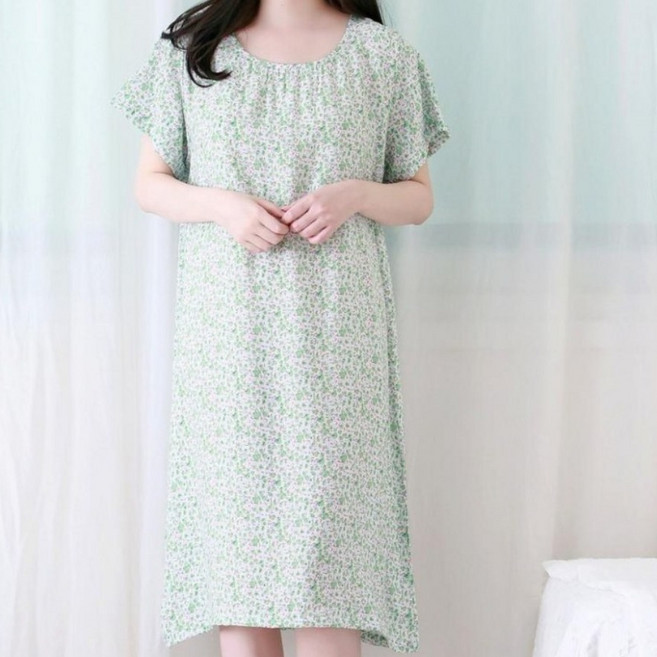 별별모아 반팔 인견 홈웨어원피스 원피스잠옷 여성실내복