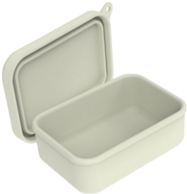 조아리빙 실리콘 휴대용 밀폐 비누케이스, 1개, 베이지