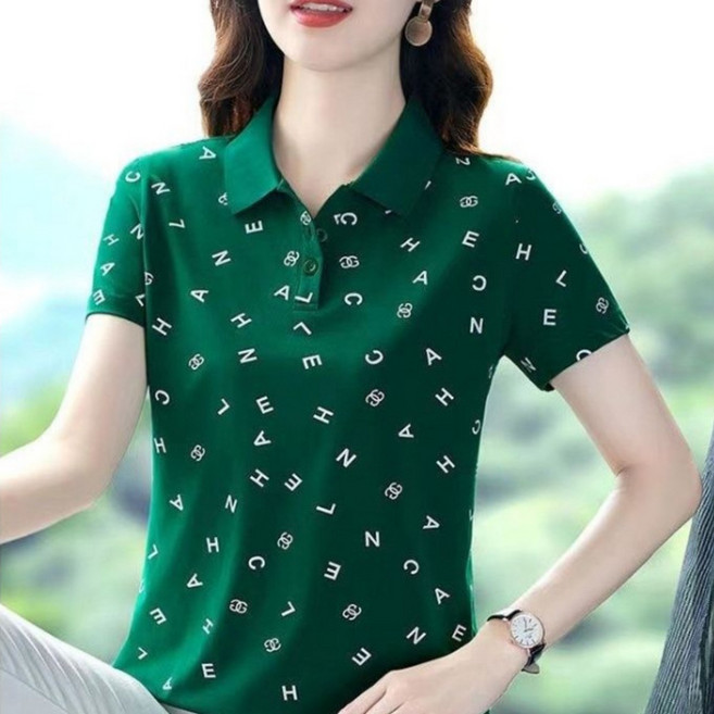 NEW 여름폴로반팔티 반팔카라티 폴로티셔츠여성 여성 골프티셔츠 중년여성 옷 브랜드 여성폴로티셔츠 슬림핏 컴포트 원단