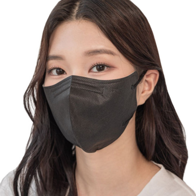 에어윈드 더브이핏 황사방역마스크 (KF94)(대형) 새부리형 컬러마스크, 1매입, 50개, 블랙