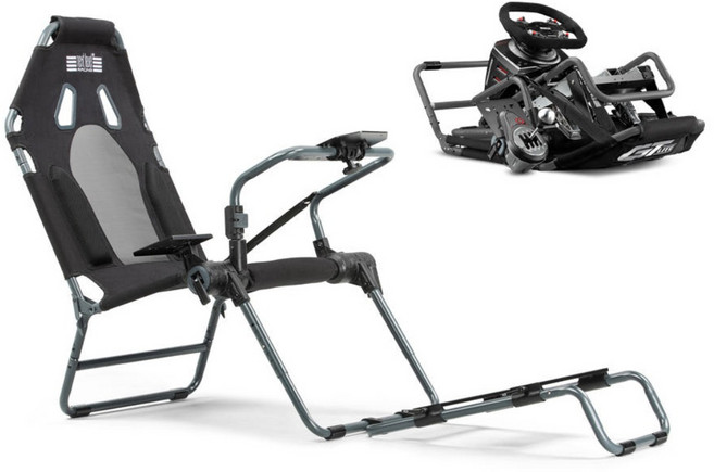 넥스트 레벨 레이싱 GT Lite Carbon Grey Edition 레이싱 시트 거치대 게임 장비 (NLR-S021), 1개, NLR-S021 GREY