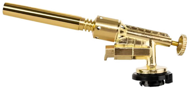 아이티모터스 휴대용 부탄가스 토치 황동 금속 숯불점화토치 17cm, 2개, 골드