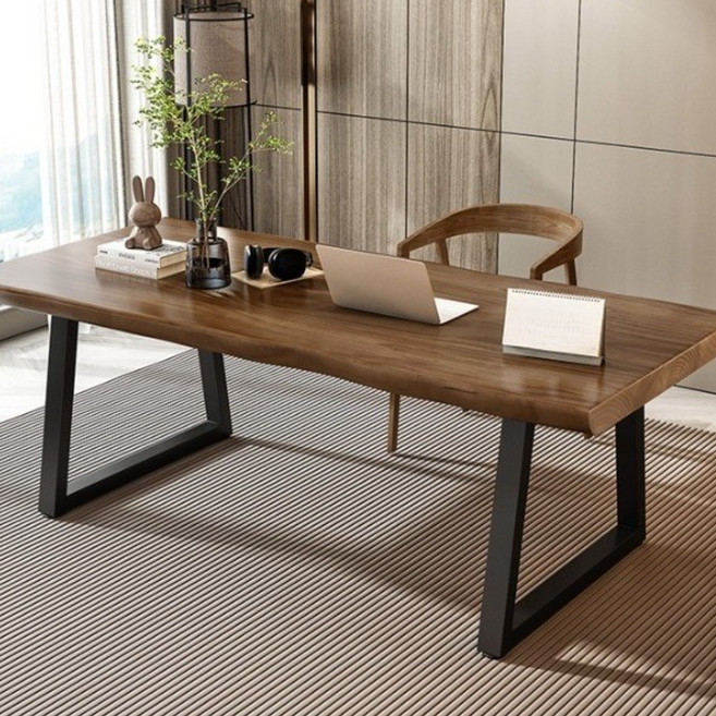 WOODLIK 통원목 테이블 회의용 서재 책상 거실 카페 식탁