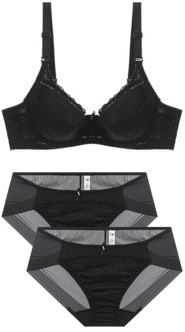 RA4F005_비너스자스민 홑겹 레이스 A B C D 컵 빅사이즈 브라 팬티 세트 1+2P