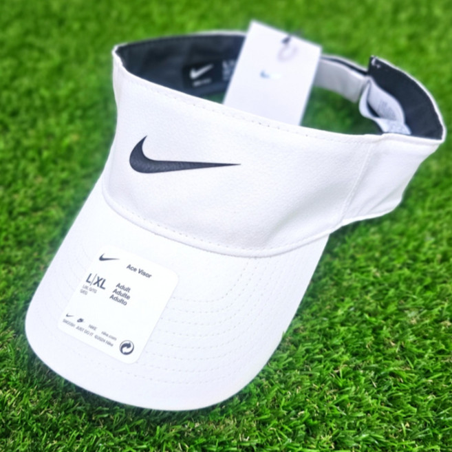 [나이키코리아 정품] 나이키 드라이 핏 에이스 바이저 레츄 흰양말 포함, 60(L/XL), 화이트, 1개