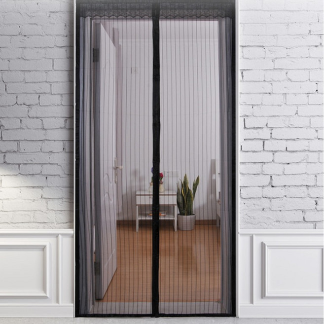 피제닉 자석 현관 방충망 모기장+벨크로+고정후크, 1세트