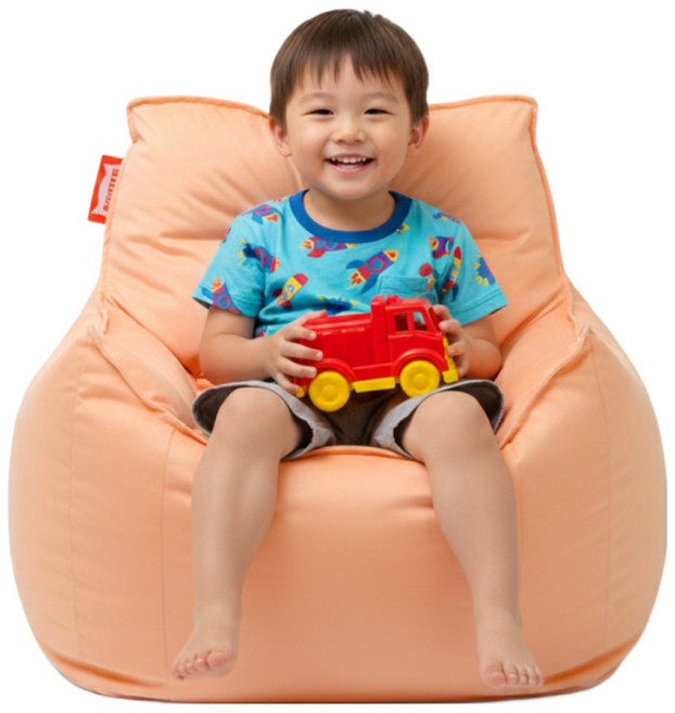 보니타빈백 컴팩트 페르시안 JR108 스웨이드 주니어 빈백소파, 코랄