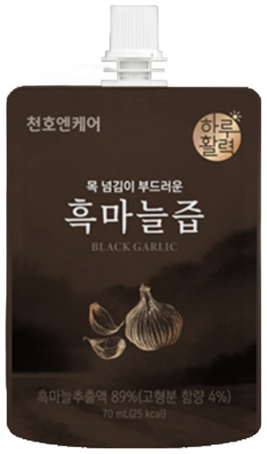 하루활력 목 넘김이 부드러운 흑마늘즙, 70ml, 60개