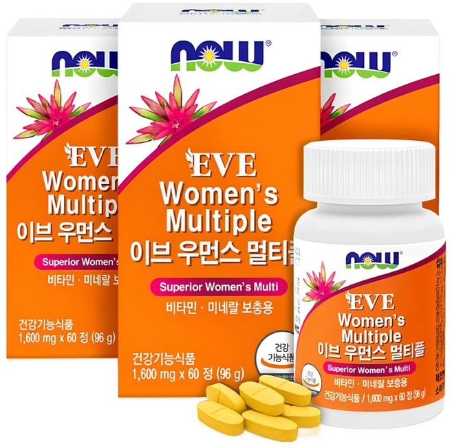 나우푸드 이브 우먼스 멀티비타민 60정 3박스 6개월분 - 쿠팡