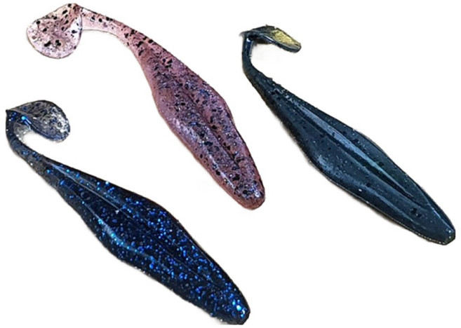 하인켈 4.5인치 벌크 쉐드웜 버징웜 배스 루어, 25번 훼이드 워터멜론, 1개