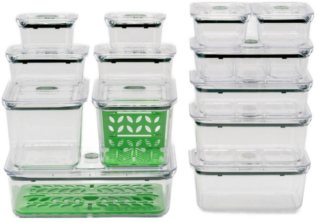 [프리파라] 브루클린 7호(1500ml)x2개(+띄우개나누개) (그린) / 스마트 래치락 밀폐용기 반찬통, 1세트, 7호x2개(+띄우개)