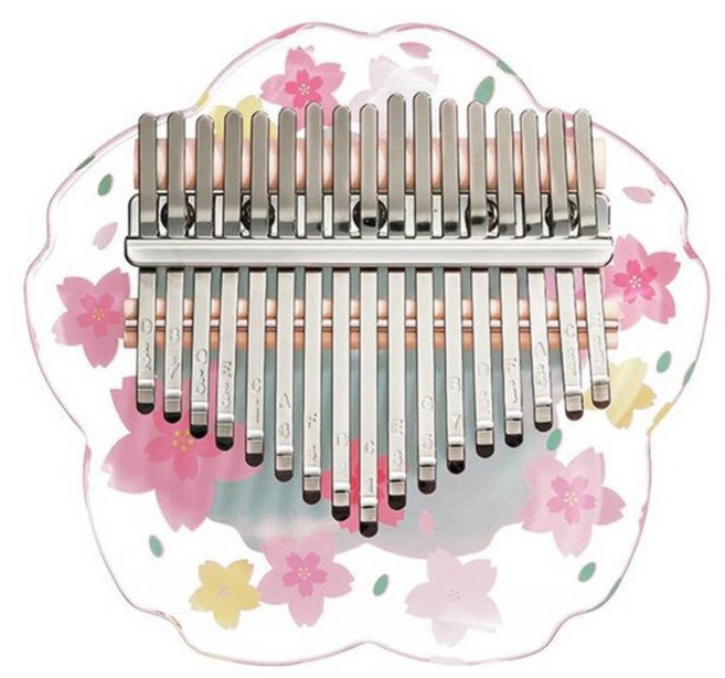 루루 17키 아크릴 컬러풀 칼림바, 플라워G, 1개