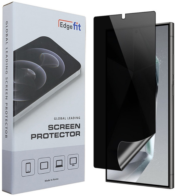 엣지핏 PET EPU 유리코팅 사생활 정보보호 액정보호필름, 1개
