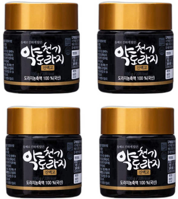 천기약도라지 진액고, 100g, 4개