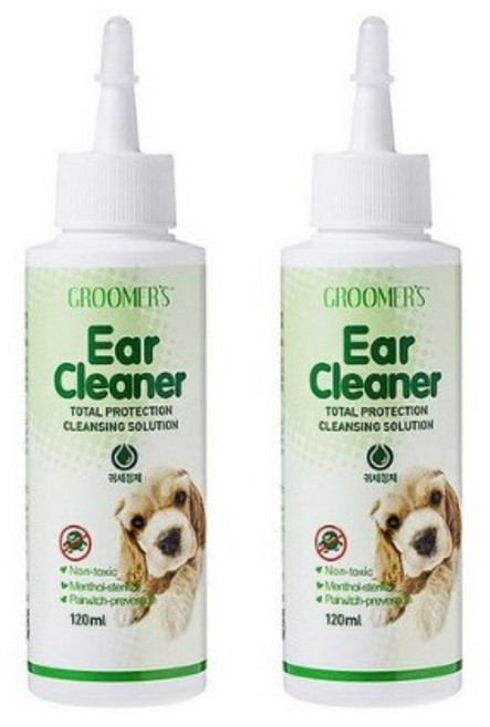 구루머스 이어클리너 애견 귀세정제, 120ml, 2개