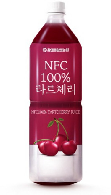 참앤들황토농원 NFC 착즙 타트체리주스, 1L, 5개