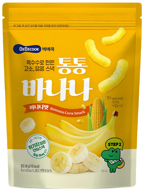 BEBECOOK 孩童飽滿香蕉餅乾, 香蕉, 30g, 5個