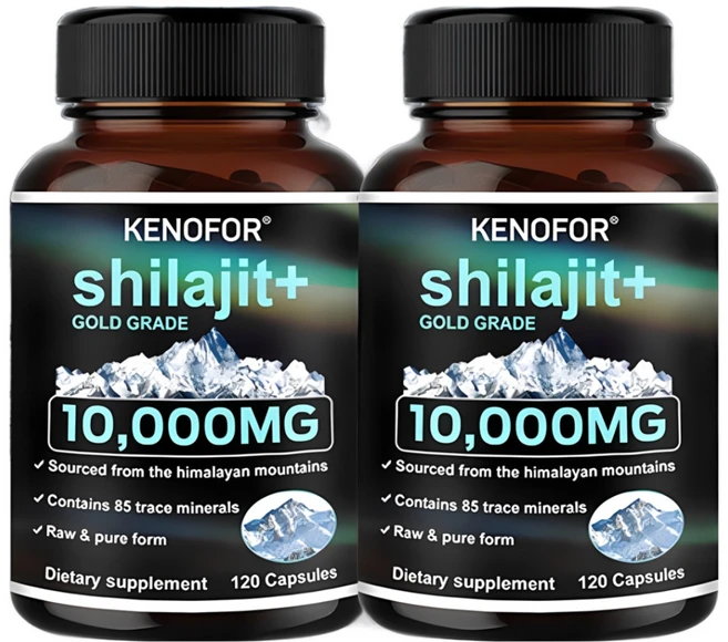 순수 유기농 실라짓 보충제 - 남성과 여성을 위한 풀빅산 및 미량 미네랄 에너지 및 인지 뼈 면역 건강, 60캡슐, 60정, 1개 - 쿠팡