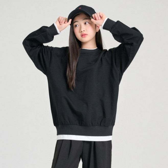 주니어 맨투맨 후드 티 아동 주니어 여아 남아 공용 키즈 아동복 라운드 티셔츠 미니로이 런던