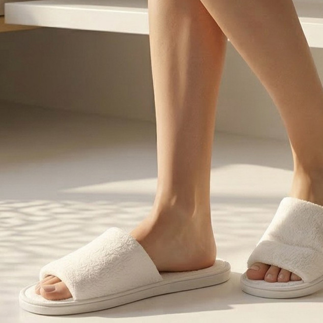 소유공간 호텔 일회용 고급 슬리퍼, 화이트, 5개