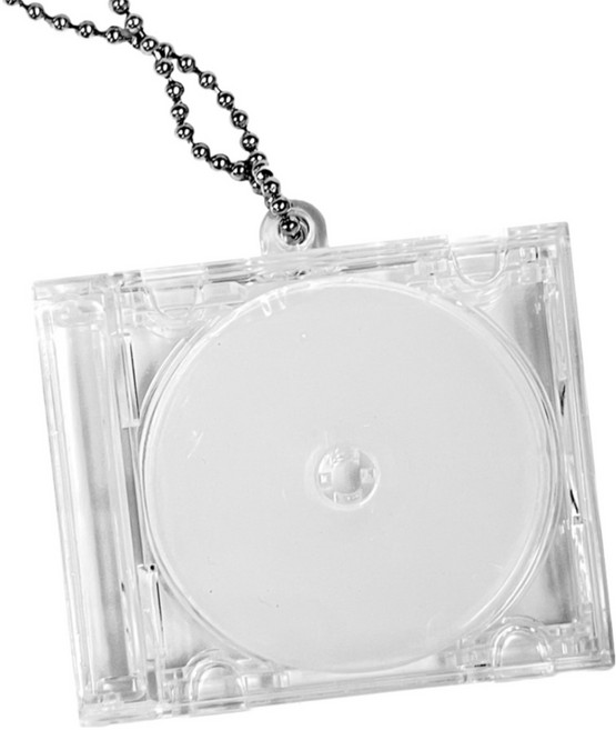 NFC 미니 앨범 스티커 태그 원형 CD 아크릴 키링 케이스, 1개, 투명 아크릴