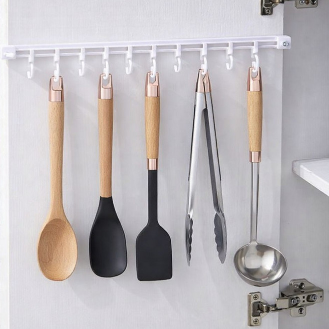 브랜드유 키친 싱크대 문안쪽 수납걸이, 1세트, 화이트