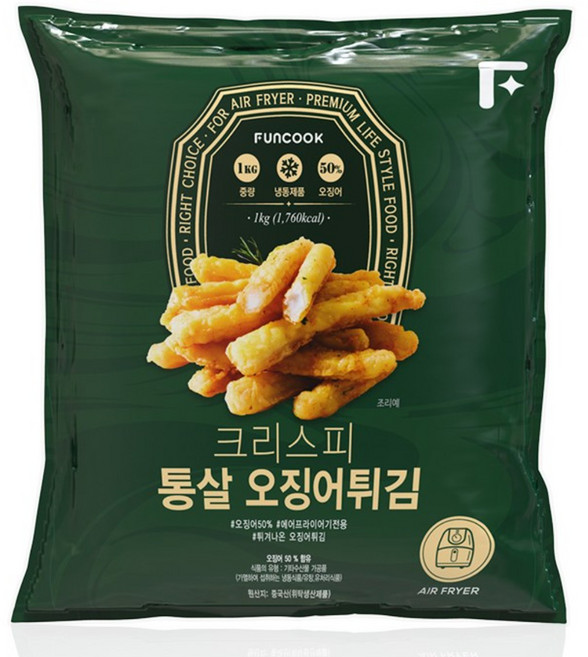 펀쿡 크리스피 통살 오징어 튀김, 1개, 1kg