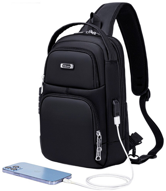 남성용 대용량 도난방지 여행용 슬링백