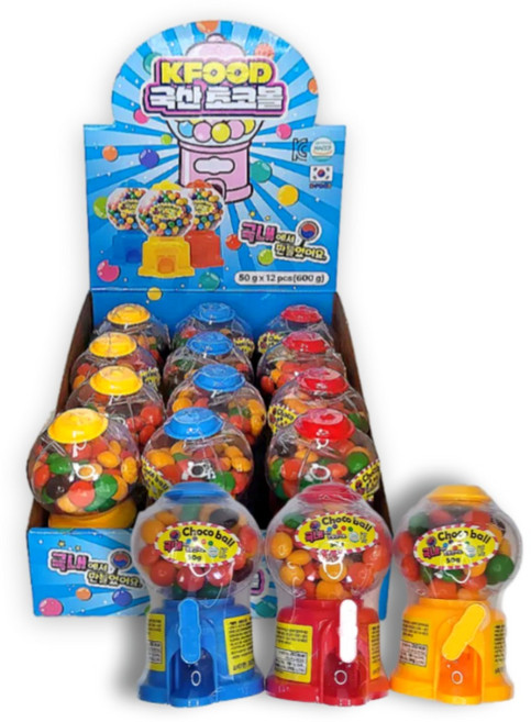 럭키로또 통통 초코볼 50g x12개 국내생산, 1개, 600g